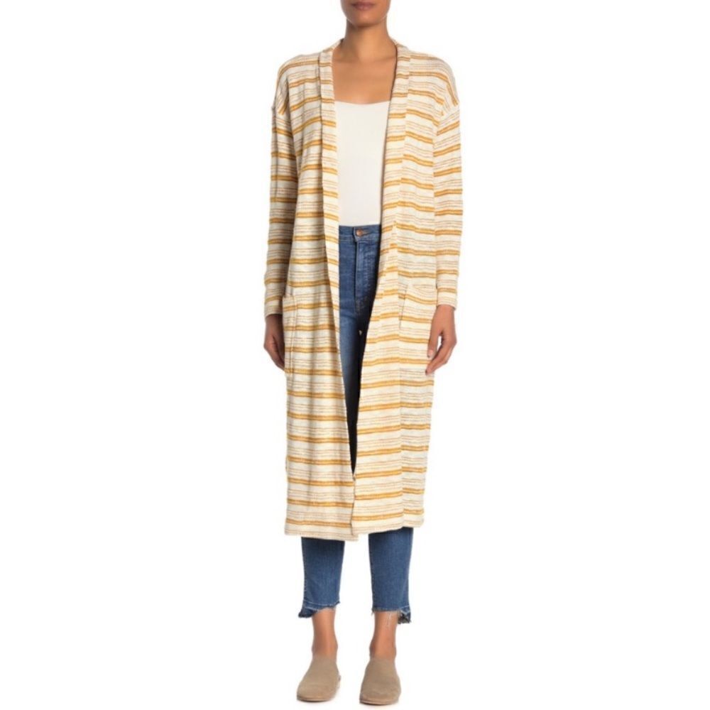 Lou & Grey Boho Striped Cardigan Duster Contemporary Feminine Casual Nordstrom